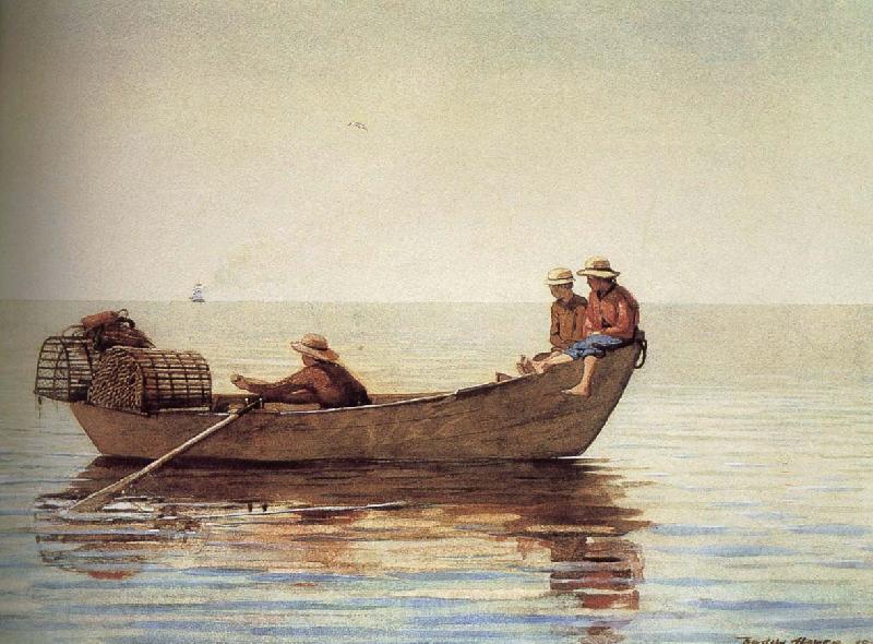 Winslow Homer 3 boys Norge oil painting art
